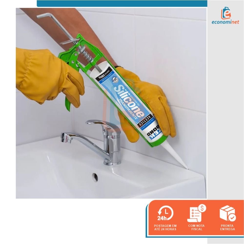 Kit 24 Un Silicone Vedação Pia Louça Tekbond Incolor 280g | MadeiraMadeira