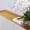 Ver imagem 7 de Buffet para Sala de Jantar 3 Portas Pés de Madeira Maciça Jurerê Marrom/Marrome/Off White Matte