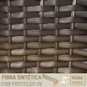 Ver imagem 6 de 4 Espreguiçadeira Catar e 4 Mesa Garden Alumínio e Fibra Pedra Ferro
