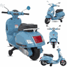 Moto Scooter Eletrica Infantil Bandeirante Vespa Gts 12v Azul - 2