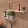 Par de Prateleiras Suspensa - Branco Mdf- Organizador Cozinha - Rufatto Decorações - 3