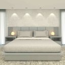 Ver imagem 1 de Cama King Cabeceira 2 Mesas C/ Gaveta e Nicho Mdf sob Medida Cor:prata