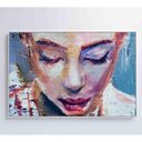 Ver imagem 5 de Quadro Pintura Rosto Feminino Medidas 60x40 Cm Tipo de Impressão Tecido Canvas
