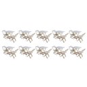 Ver imagem 1 de Kit 10 Conjuntos de Mesa Dobravel com 2 Cadeiras de Madeira 70x70 - sem Pintura