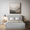 Ver imagem 2 de Calçadeira Baú Solteiro 0,90m Londres Linho Cinza Dal Poz Estofados