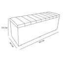 Ver imagem 6 de Calçadeira Baú Solteiro 0,90m Londres Linho Cinza Dal Poz Estofados