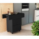 Ver imagem 3 de Mesa Dobravel Jantar com Rodizio 4 Banquetas Annie Basoto