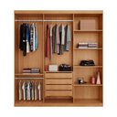 Ver imagem 5 de Guarda-Roupa Casal 100% MDF com 3 Portas de Correr e 4 Gavetas 182cm Multimóveis CR35537 Madeirado/