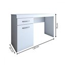 Ver imagem 4 de Mesa Escrivaninha Classic 1 Porta 1 Gaveta Branco - Panorama Móveis