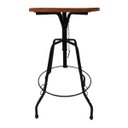 Ver imagem 2 de Mesa bistrô redonda ferro madeira 50 cm artesanal rústica