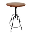 Ver imagem 5 de Mesa bistrô redonda ferro madeira 50 cm artesanal rústica
