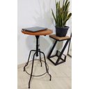 Ver imagem 7 de Mesa bistrô redonda ferro madeira 50 cm artesanal rústica