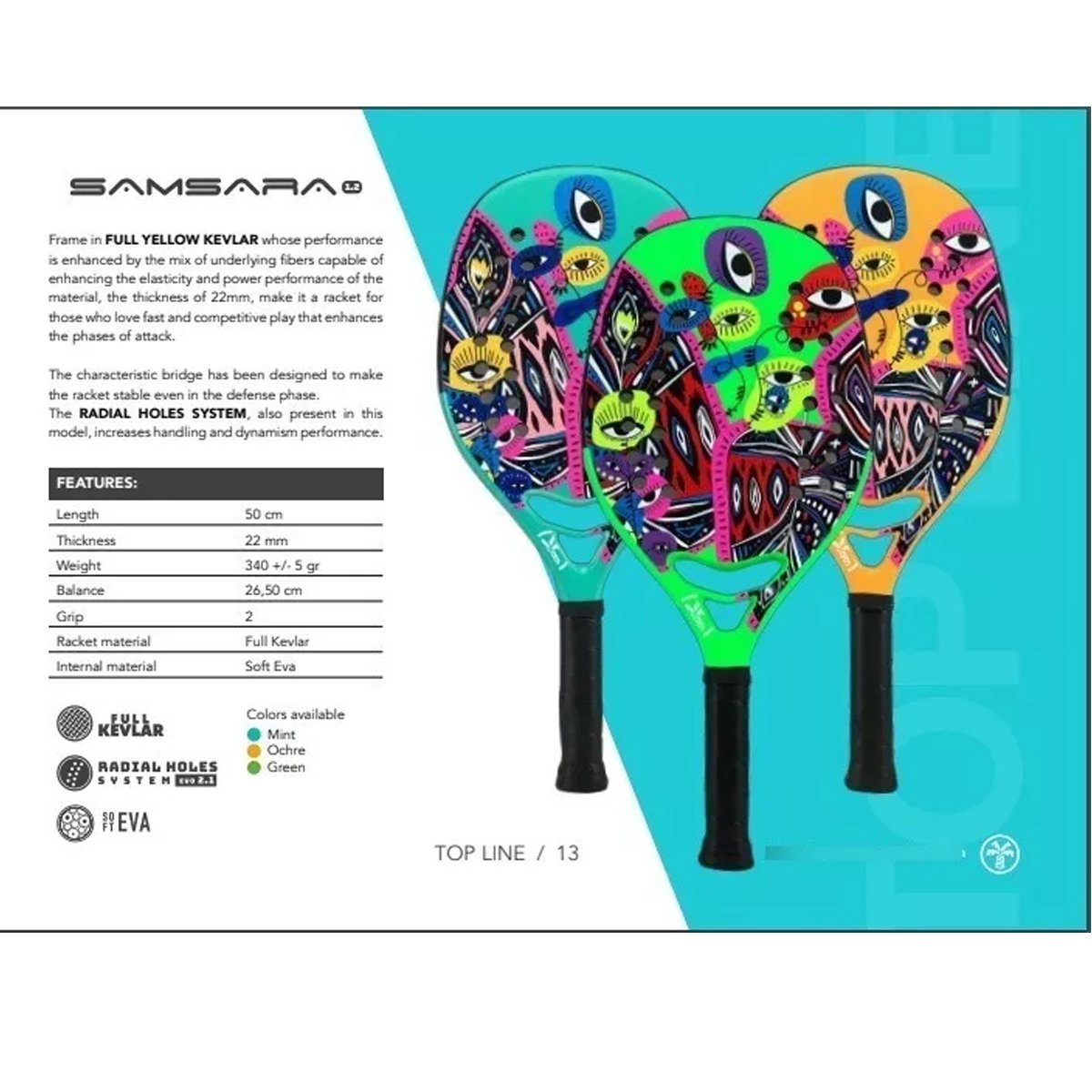 Ver imagem 4 de Raquete Beach Tennis Turquoise Samsara - Verde