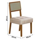 Ver imagem 7 de Mesa de Jantar Liz 180x90cm Vidro 25mm Cinamomo Off White com Kit 8 Cadeiras Linho Bege -Valdemó