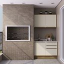 Ver imagem 3 de Cozinha Modulada Viena 2 Peças 1 Armário Aéreo 1 Balcão para Varanda Herval Bege
