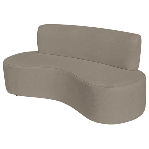 Sofá Curvo Orgânico Escritório Recepção 3 Lugares Amsterdã 160cm Suede