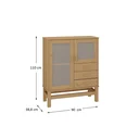 Ver imagem 6 de Balcão Buffet Madeira e Rattan 02 Portas e 03 Gavetas