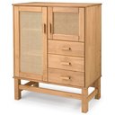 Ver imagem 2 de Balcão Buffet Madeira e Rattan 02 Portas e 03 Gavetas