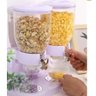 Dispenser Cereais Duplo Porta Mantimentos Acrilico Mesa Bancada Hotel Alimentos Graos Secos Cozinha - 4