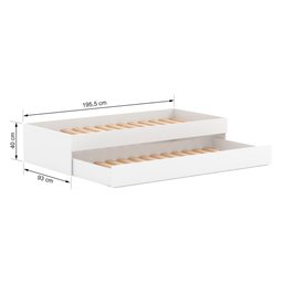 Bicama Solteiro Mdf Bp Branco Megamobilia - 4