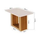 Ver imagem 4 de Mesa de Jantar Retangular 130x80cm MDF/Vidro Jambu CabeCasa MadeiraOriginals Off White/Cinamomo