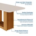 Ver imagem 5 de Mesa de Jantar Retangular 130x80cm MDF/Vidro Jambu CabeCasa MadeiraOriginals Off White/Cinamomo
