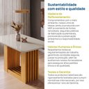 Ver imagem 6 de Mesa de Jantar Retangular 130x80cm MDF/Vidro Jambu CabeCasa MadeiraOriginals Off White/Cinamomo