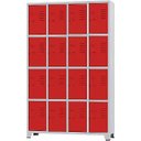 Ver imagem 1 de Armário Roupeiro De Aço 24 Portas Para Vestiário Academia Locker Vermelho