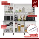 Ver imagem 3 de Cozinha Alexia com Espelho 6 Portas 2 Gavetas Branco Neve