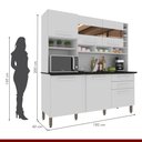 Ver imagem 2 de Cozinha Alexia com Espelho 6 Portas 2 Gavetas Branco Neve