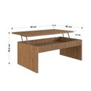 Ver imagem 5 de Mesa Centro Articulada com Ripado para Sala de Estar 90cm Brisa Marrom Olmo
