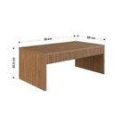 Ver imagem 4 de Mesa Centro Articulada com Ripado para Sala de Estar 90cm Brisa Marrom Olmo
