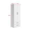 Ver imagem 4 de Quarto Infantil Chiara 2 Guarda Roupa de 2 Portas + Modulo Aéreo + Cama + Auxiliar Branco - Phoenix