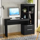 Ver imagem 1 de Escrivaninha com Estante Office NT 2010 2 Gavetas 131,5cm Preto Tx