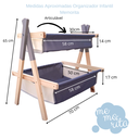 Ver imagem 5 de Cesto Organizador Brinquedos Montessori Infantil Cinza