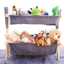 Ver imagem 3 de Cesto Organizador Brinquedos Montessori Infantil Cinza