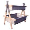 Ver imagem 4 de Cesto Organizador Brinquedos Montessori Infantil Cinza