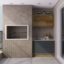 Ver imagem 3 de Cozinha Modulada Viena 2 Peças com 1 Armário Aéreo Vidros Reflecta 1 Balcão Herval 