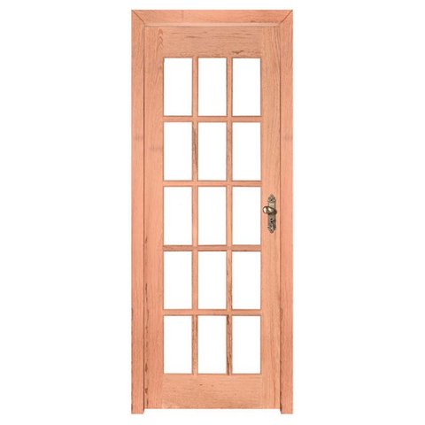 Kit Porta de Madeira Maciça Pe15q de Eucalipto Bat.12 Cm Linha Gold Esel-210ax090l-lado Esquerdo