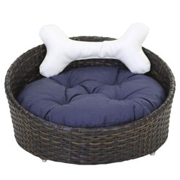 Cama Pet Chaise Redonda Fibra Sintética Alumínio Cão e Gato Trama Original Preto - 6