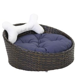 Cama Pet Chaise Redonda Fibra Sintética Alumínio Cão e Gato Trama Original Preto - 1