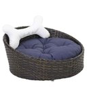 Ver imagem 1 de Cama Pet Chaise Redonda Fibra Sintética Alumínio Cão e Gato Trama Original Preto