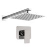 Kit Ducha Quadrada Cromada Inox 20x20 Parede Padrão Deca - 1