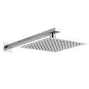 Ver imagem 2 de Kit Ducha Quadrada Cromada Inox 20x20 Parede Padrão Deca