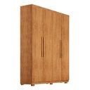 Ver imagem 1 de Guarda-Roupa Solteiro 100% MDF 4 Portas e 2 Gavetas com Pés Multimóveis CR35505 Madeirado