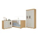 Ver imagem 2 de Quarto de Bebê Completo com Berço Americano 3 em 1 Doçura Multimóveis Mp4654 Madeirado/off White