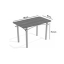 Ver imagem 4 de Conjunto: Mesa Sala Jantar Elba C/ Tampo de Madeira 160cm e 6 Cadeiras Lisboa Niquel/nogueira -