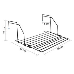 Varal Dobrável Portátil Apartamento Porta Janela Seca Preto - 3 Varal Dobrável Portátil Apartamento Porta Janela Seca Preto - 3