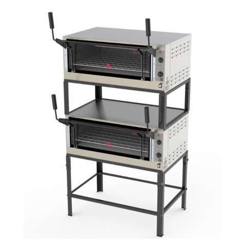 Forno Refratário a Gás Duplo Progás 268 Litros Inox Abertura Guilhotina Prp-860DP s/kg