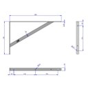 Ver imagem 2 de Suporte Prateleira Mão Francesa Reforçada Branca 30cm - Loth